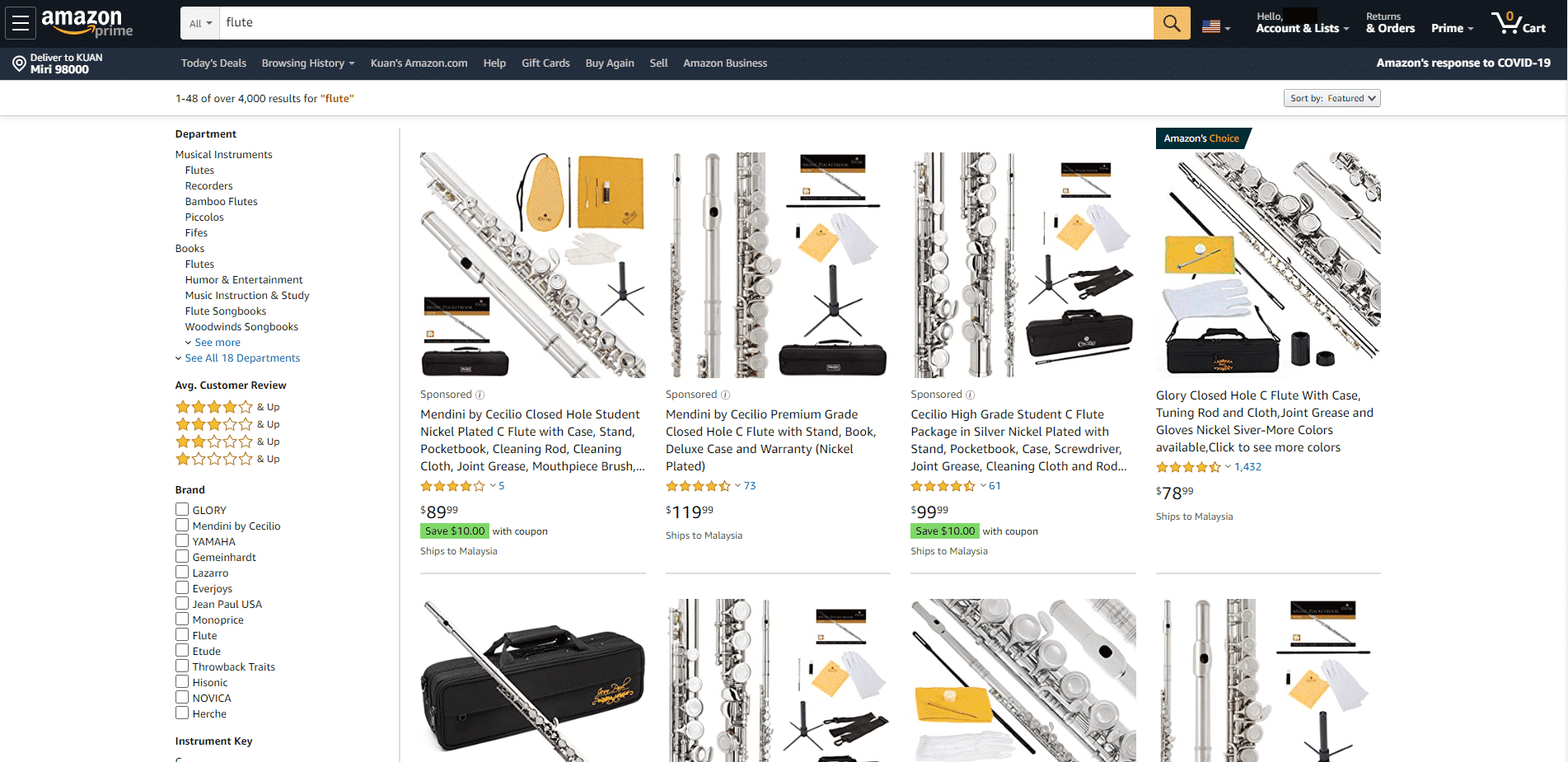 Amazon buy flute online