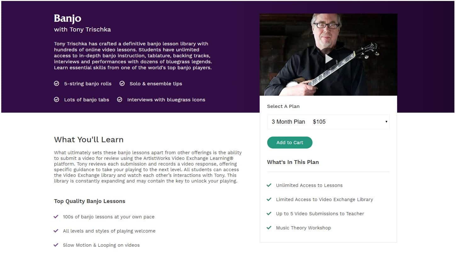 ArtistWorks Banjo Lessons for Intermediate Online