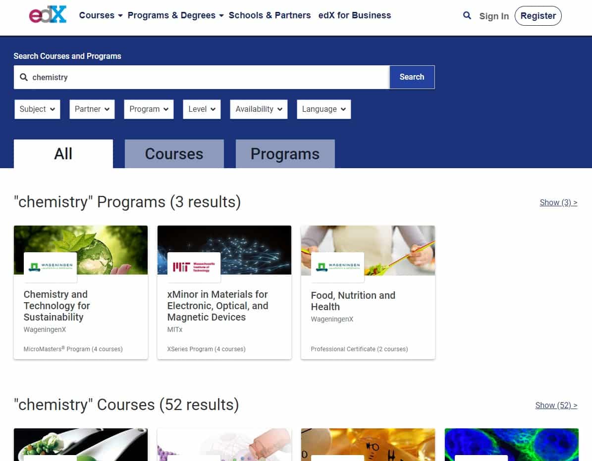 Edx Learn Chemistry Lessons Online