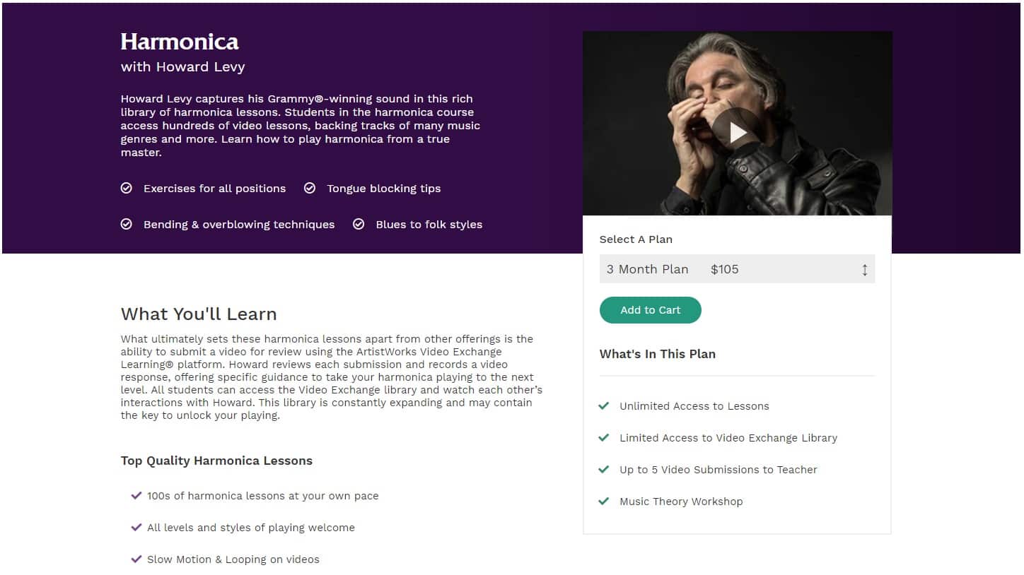 ArtistWorks Harmonica Lessons for Intermediate Online