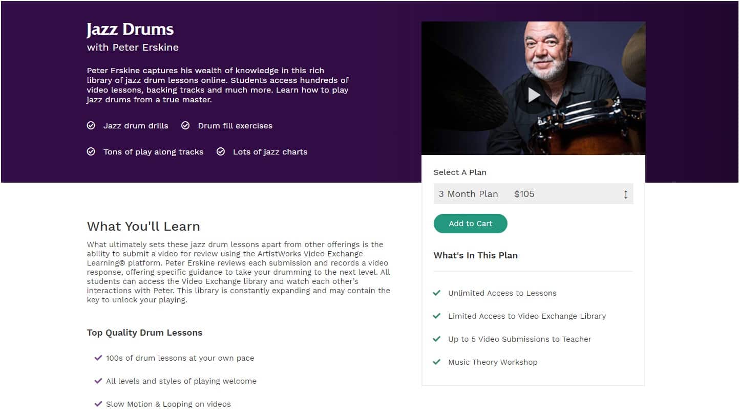 ArtistWorks Drum Lessons for Intermediate Online