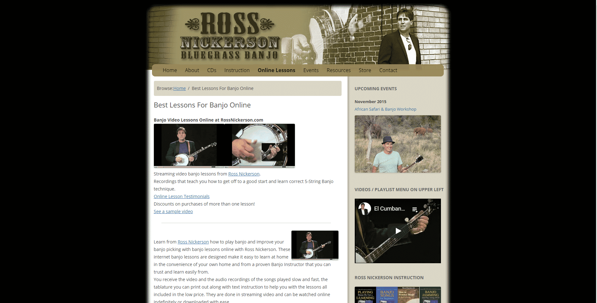 Ross Nickerson Banjo Lessons for Intermediate Online