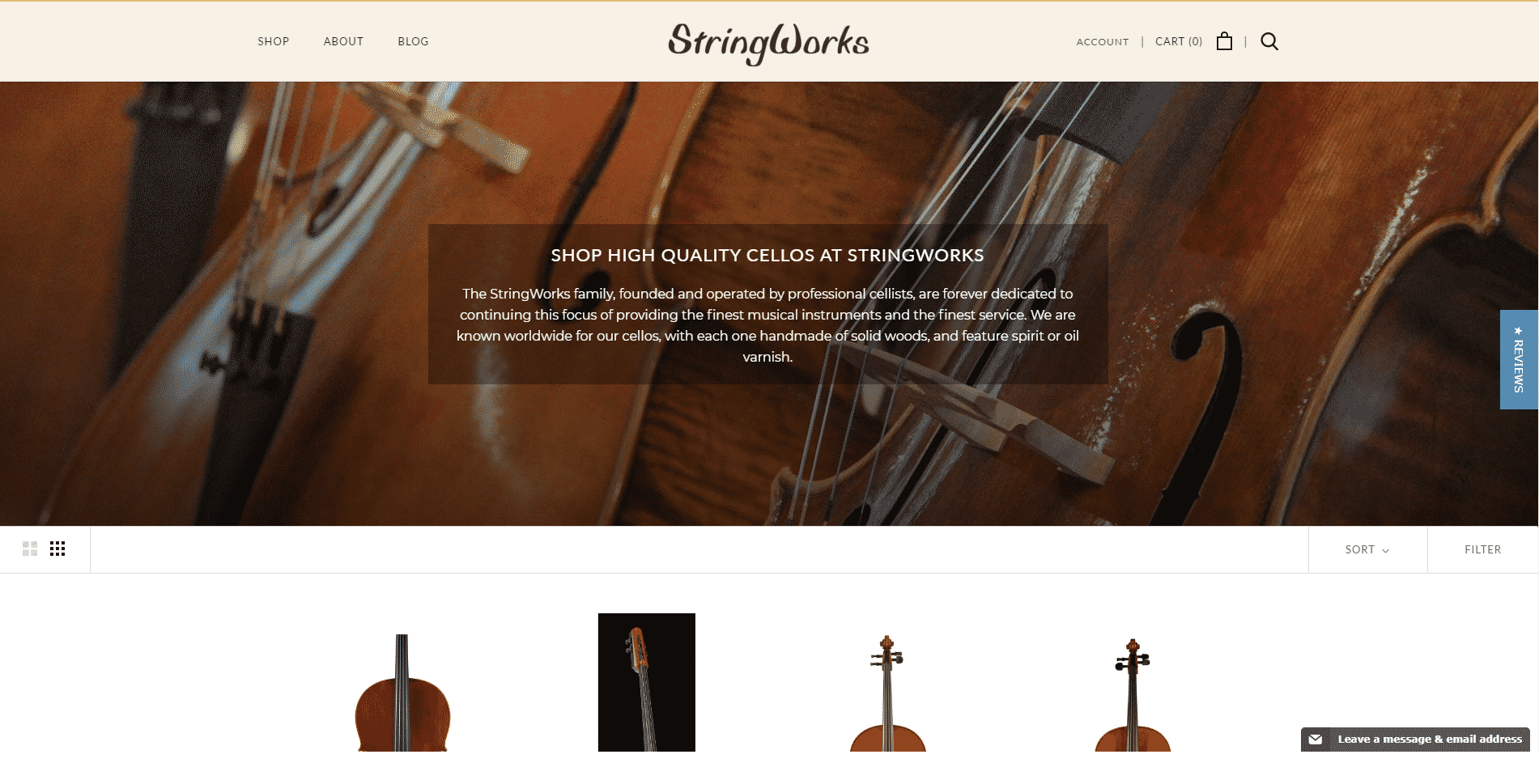 StringWorks buy cello online