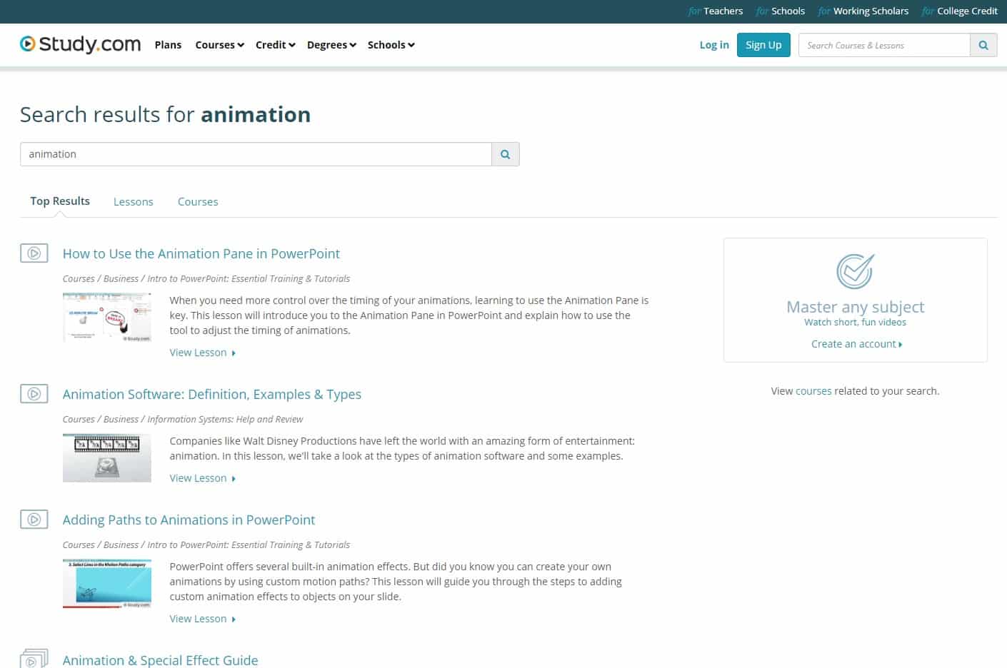 Study Learn Animation Lessons Online