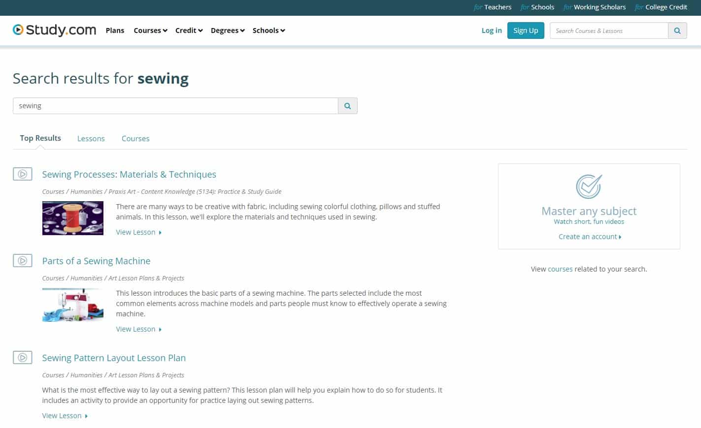 Study Learn Sewing Lessons Online