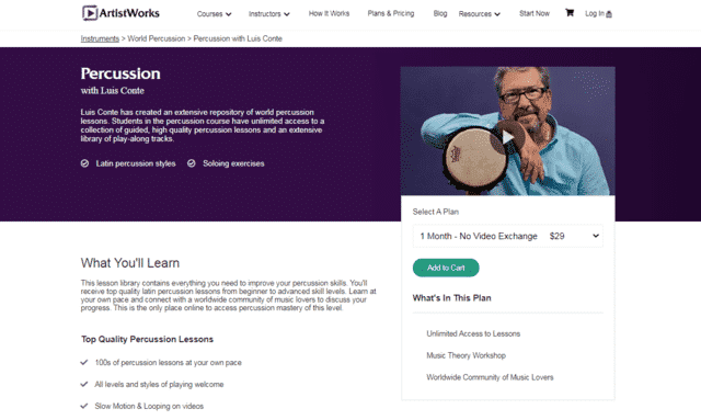 Artistworks Learn Conga Lessons Online