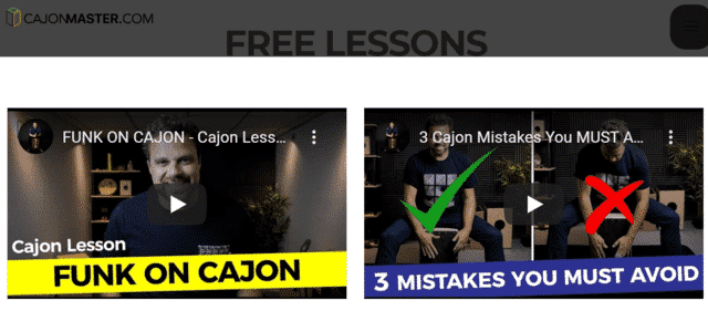 Cajonmaster Learn Cajon Lessons Online