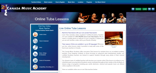 canadamusicacademy learn tuba lessons online