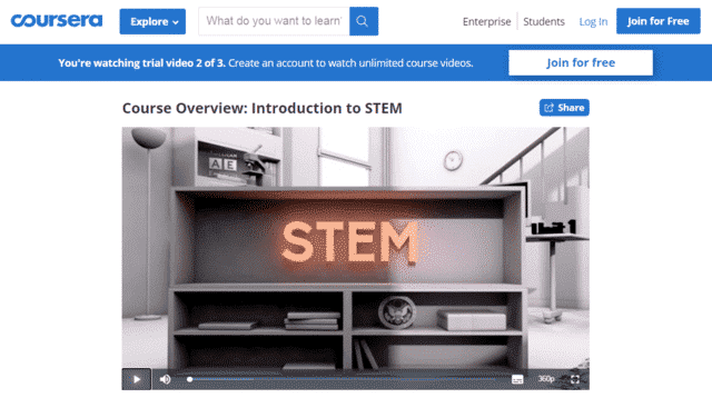 coursera learn stem lessons online