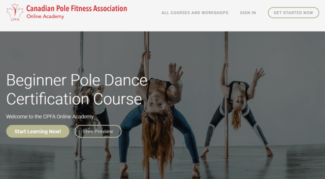 cpfa learn pole dancing lessons online