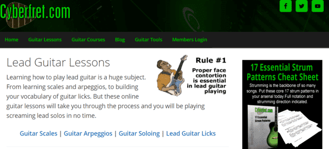 Cyberfret Learn Lead Guitar Lessons Online