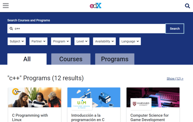 EDX Learn C++ Lessons Online
