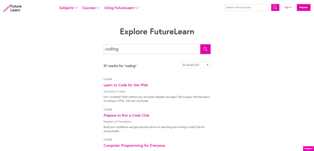 futurelearn learn coding lessons online