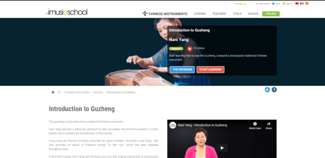imusicschool learn guzheng lessons online