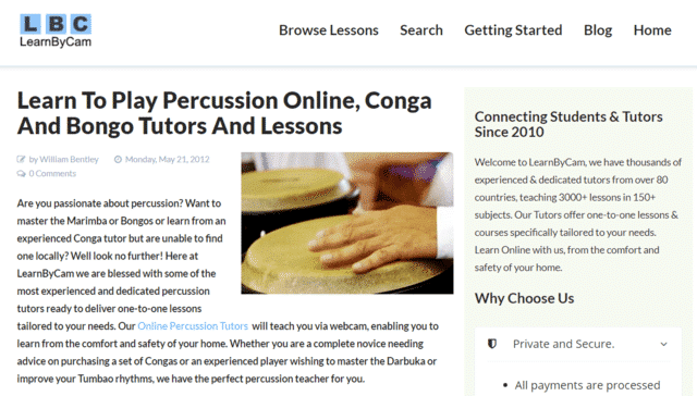 Learnbycam Learn Conga Lessons Online