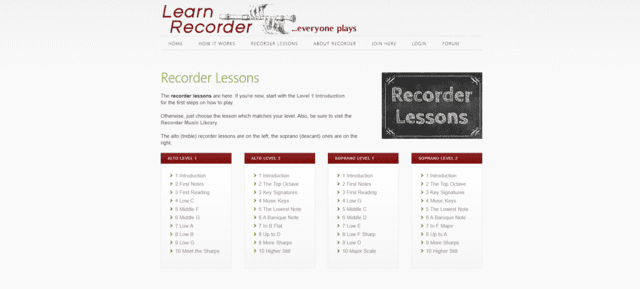 learnrecorder learn recorder lessons online