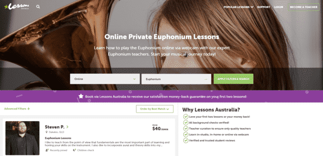 lessonsaustralia learn euphonium lessons online