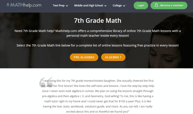 Mathhelp Learn 7th Grade Math Lessons Online