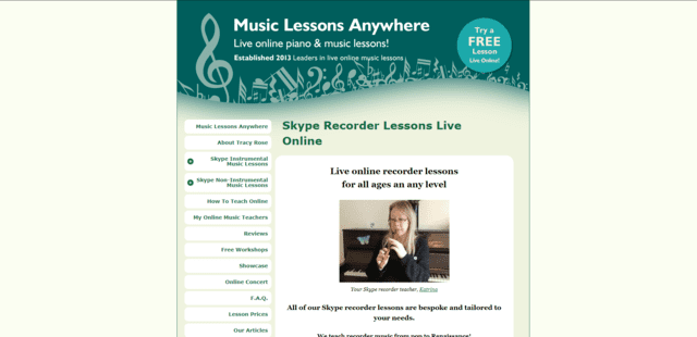 musiclessonsanywhere learn recorder lessons online