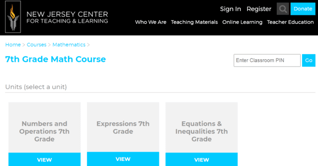 NJCTL Learn 7th Grade Math Lessons Online