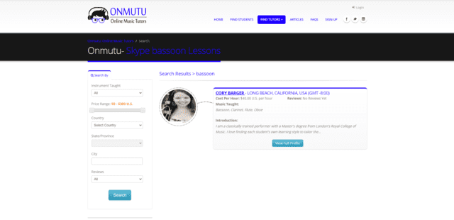 onmutu learn bassoon lessons online