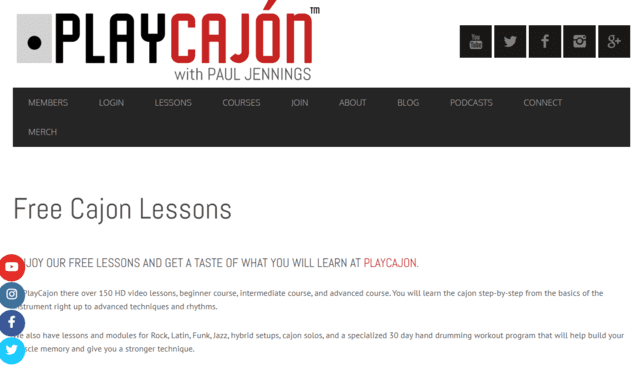 Playcajon Learn Cajon Lessons Online