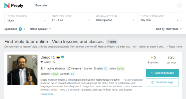 Preply Learn Viola Lessons Online