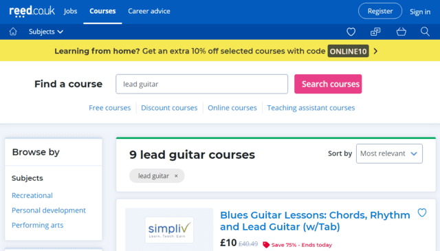 Reed Learn Lead Guitar Lessons Online