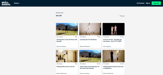 skillshare learn tai chi lessons online