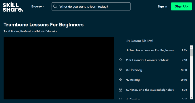 Skillshare Learn Trombone Lessons Online