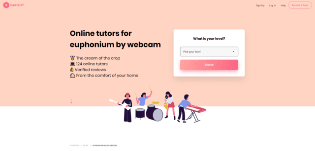 superprof learn euphonium lessons online