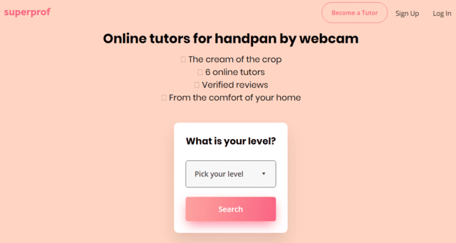 superprof learn handpan lessons online