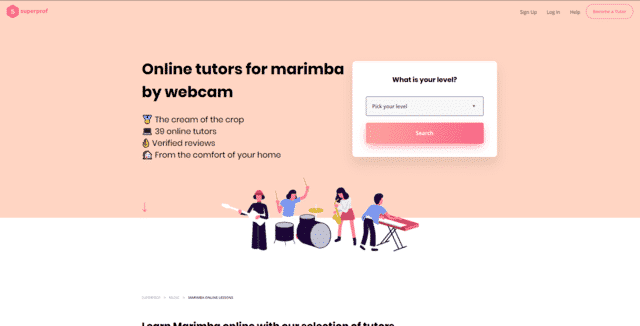 superprof learn marimba lessons online