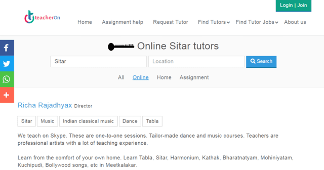 Teacheron Learn Sitar Lessons Online