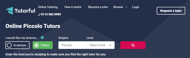 tutorful learn piccolo lessons online