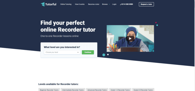 tutorful learn recorder lessons online