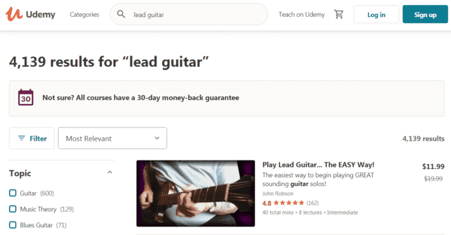 Udemy Learn Lead Guitar Lessons Online