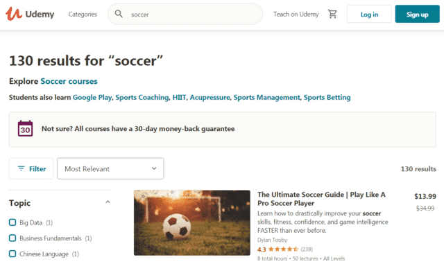 Udemy Learn Soccer Lessons Online