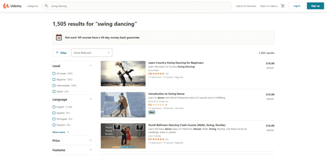 udemy learn swing dance lessons online