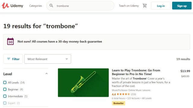 Udemy Learn Trombone Lessons Online