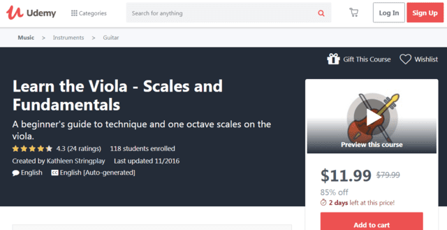 Udemy Learn Viola Lessons Online