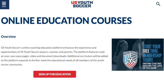 USyouthsoccer Learn Soccer Lessons Online