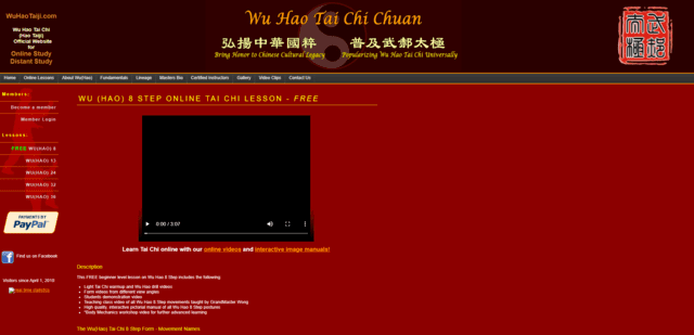 wuhaotaiji learn tai chi lessons online