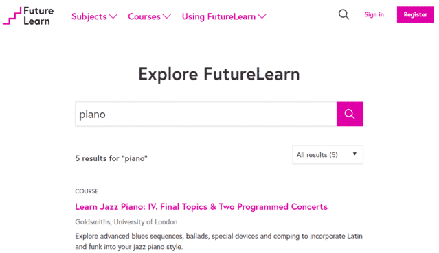 futurelearn learn piano lessons online