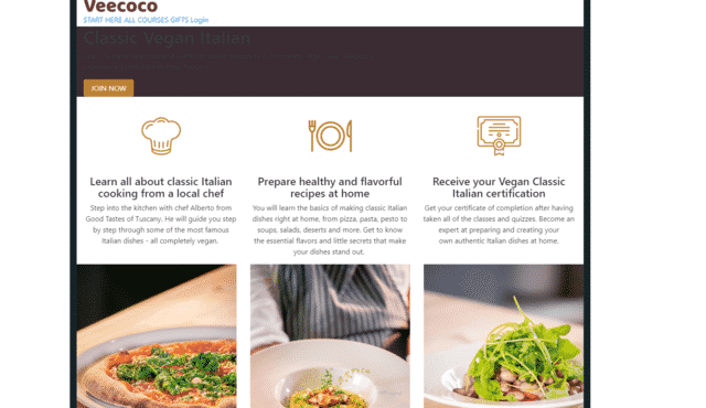 veecoco learn italian cooking lessons online