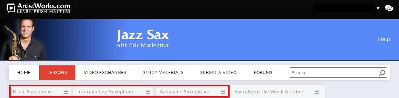 Artistworks beginner to advanced sax lessons