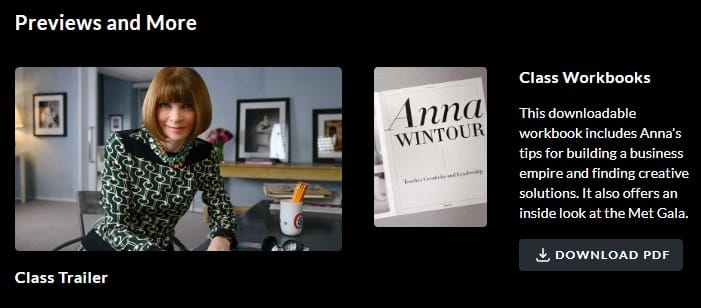MasterClass Anna Wintour Workbook