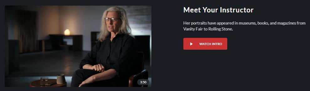 MasterClass Annie Leibovitz Instructor