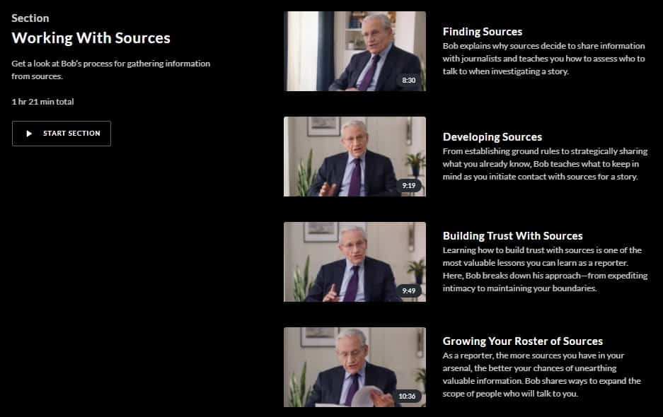 MasterClass Bob Woodward Working With Sources 1