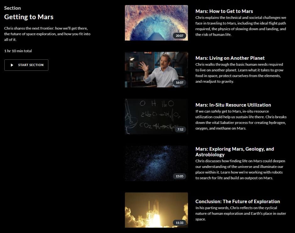 MasterClass Chris Hadfield Getting to Mars